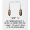 Tiger's Eye Gemstone Drop Earrings with Quote Card buy online shopping cheap sale