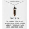 Tiger's Eye Gemstone Necklace with Quote Card buy online shopping cheap sale