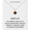 Tiger's Eye Necklace with Quote Card buy online shopping cheap sale