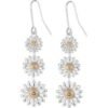 Triple Daisy Drop Earrings buy online shopping cheap sale