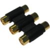 Triple female RCA to triple female RCA Coupler. buy online shopping cheap sale