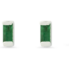 Unisex Petite Baguette Sakota Emerald Stud Earrings buy online shopping cheap sale