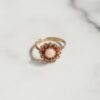 Vintage Lottie Opal & Garnet Cluster Ring | Size P | Solid 9ct Gold buy online shopping cheap sale
