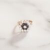 Vintage Maeve Dark Sapphire Cluster Ring | Size N | 9ct Solid Gold buy online shopping cheap sale