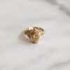Vintage Martha Opal Locket Ring | Size S | 9ct Gold Plated buy online shopping cheap sale