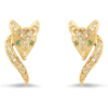 Vulpes Zambian Emerald & Topaz Fox Stud Earrings buy online shopping cheap sale