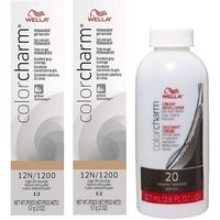 Wella Color Charm 12N High Lift Blonde Permanent Gel Hair Colour – High Lift Blonde, 2 Hair Colours, 6%/20 Volume Developer (3.6oz)