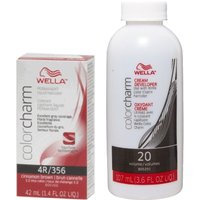 Wella Color Charm 4R Cinnamon Brown Permanent Liquid Hair Colour – 4R+Dev(Vol.20)3.6oz