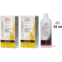 Wella Color Charm 5G Light Golden Brown Permanent Liquid Hair Colour – 5G+5G+Dev (Vol.20) 32oz