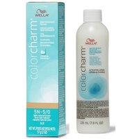 Wella Color Charm 5N Light Natural Brown Demi-Permanent Hair Colour – 5N + Activating Lotion (7.8oz)