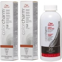 Wella Color Charm 5WV Cinnamon Permanent Gel Hair Colour – Cinnamon, 2 Hair Colours, 6%/20 Volume Developer (3.6oz)