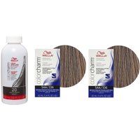 Wella Color Charm 6AA Dark Blonde Intense Ash Permanent Liquid Haircolor – 5AA (2pks) & Developer 3.6oz