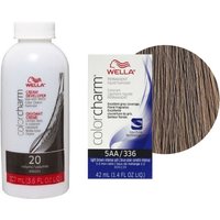 Wella Color Charm 6AA Dark Blonde Intense Ash Permanent Liquid Haircolor – 5AA & Developer 3.6oz