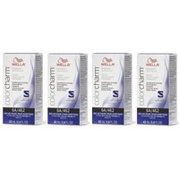 Wella Color Charm 6AA Dark Blonde Intense Ash Permanent Liquid Haircolor – 6A Dark Ash Blonde 4pks