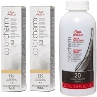 Wella Color Charm 6BC Mudslide Permanent Gel Hair Colour – Mudslide, 2 Hair Colours, 6%/20 Volume Developer (3.6oz)