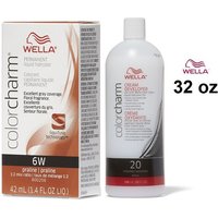 Wella Color Charm 6W Praline Permanent Liquid Haircolor – 6W + Developer (Vol. 20) 32oz