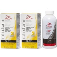 Wella Color Charm 7G Sunlight Blonde Brown Permanent Liquid Hair Colour – 7G + 7G+Developer (Vol. 20) 3.6oz