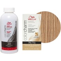 Wella Color Charm 7N Medium Blonde Permanent Liquid Haircolor – 7N + Developer (Vol.20)3.6oz