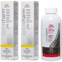Wella Color Charm 7NG Medium Beige Blonde Permanent Gel Hair Colour – Medium Beige Blonde, 2 Hair Colours, 6%/20 Volume Developer (3.6oz)