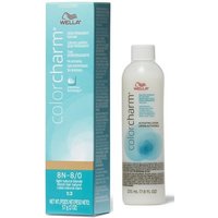 Wella Color Charm 8N Light Natural Blonde Demi-Permanent Hair Colour – 8N + Activating Lotion (7.8oz)