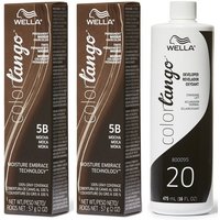Wella Color Tango 5B Mocha Permanent Masque Haircolor – 5B(2)+Dev(Vol.20)16oz