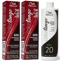 Wella Color Tango 6RR Pomegranate Permanent Masque Haircolor – 6RR(2)+Dev(Vol.20)16oz