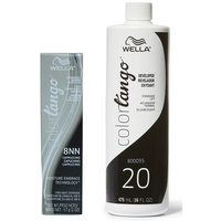 Wella Color Tango 8NN Cappuccino Permanent Masque Haircolor – 8NN + Developer (Vol. 20) 16oz