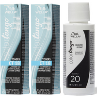 Wella Color Tango Toners CT18 Lavender Ice Permanent Hair Toner – CT 18(2)+Dev(Vol.20)2oz