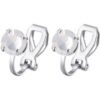 White Opal Crystal Clip On Earrings Created with Zircondia® Crystals buy online shopping cheap sale