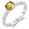 Yellow Adjustable Crystal Ring Created with Zircondia® Crystals buy online shopping cheap sale