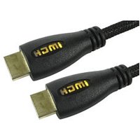 Yellow LED Lit HDMI Cable Braided 2m 4k Ready