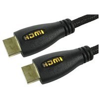 Yellow LED Lit HDMI Cable Braided 5m 4k Ready