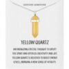 Yellow Quartz Gemstone Necklace with Quote Card buy online shopping cheap sale