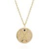 Zahara Zodiac Coin Necklace | 18K Gold Plated buy online shopping cheap sale