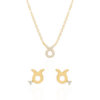 Zodiac Symbol Gift Set | Stud Earrings & Necklace | 18K Gold Plated buy online shopping cheap sale