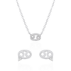 Zodiac Symbol Gift Set | Stud Earrings & Necklace | 925 Sterling Silver