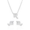 Zodiac Symbol Gift Set | Stud Earrings & Necklace | 925 Sterling Silver buy online shopping cheap sale