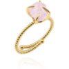 Zoraida Rose Quartz Raw Crystal Ring | 18K Gold Plated buy online shopping cheap sale