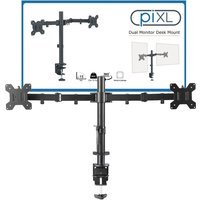 piXL Double Monitor Arm, For Upto 2x 27″ Monitors, Desk Mounted