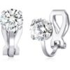 April (Diamond) Birthstone Clip On Earrings Created with Zircondia® Crystals buy online shopping cheap sale