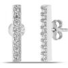 Bar Stud Zirconia Earring Sterling Silver buy online shopping cheap sale