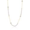 Baroque Irregular Pearl Jewelled Sterling Silver Chain Necklace in Gold buy online shopping cheap sale