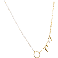 Baroque Pearl Sterling Silver Link Chain Necklace