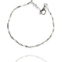 Bead Chain Twisted Sterling Silver Bracelet