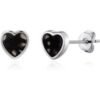 Black Onyx Heart Stud Earrings buy online shopping cheap sale