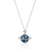 Blue Jewelled Saturn Necklace Sterling Silver buy online shopping cheap sale