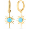 Blue Opal Northernstar Drop Hoop Earring Sterling Silver buy online shopping cheap sale