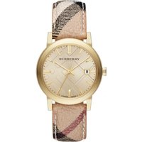 Burberry BU9026 The City Champagne Dial Check Strap Women’s Watch