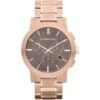 Burberry BU9353 Taupe Chronograph Dial Rose Gold Plated Steel Men's Watch buy online shopping cheap sale