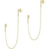 Chained Bar Chain Earring Sterling Silver - Pair buy online shopping cheap sale